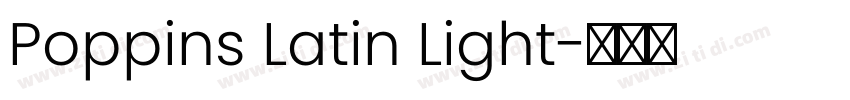 Poppins Latin Light字体转换